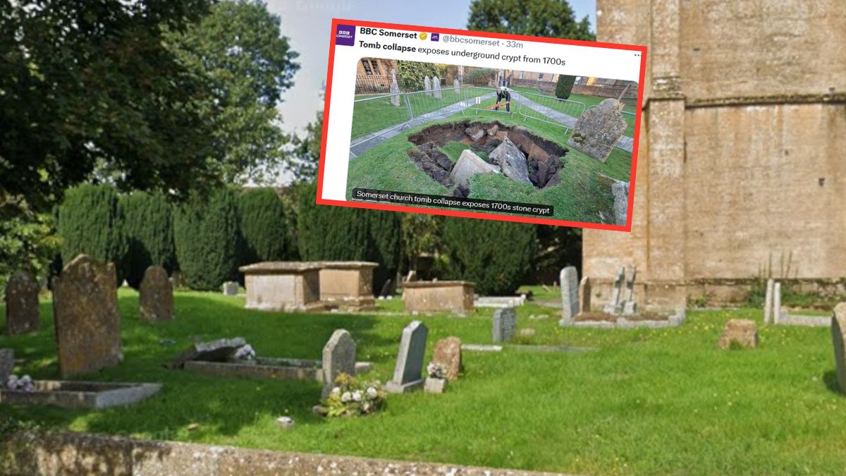  Zawalenie grobu odsłoniło kryptę z XVIII wieku