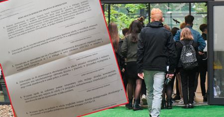 Powrót do szkoły. Matka 16-latka z Elbląga pokazała deklarację dla rodziców. Chodzi o ryzyko "nieodwracalnego uszkodzenia płuc i zgon" ucznia