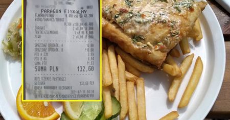 Paragon z nadbałtyckiego baru. Za rybę jak za zboże, 130 zł za kilogram!