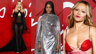 Tłum gwiazd na British Fashion Awards 2022: Błyszcząca Naomi Campbell, roznegliżowana Rita Ora i Lila Moss w przezroczystej kreacji (ZDJĘCIA)