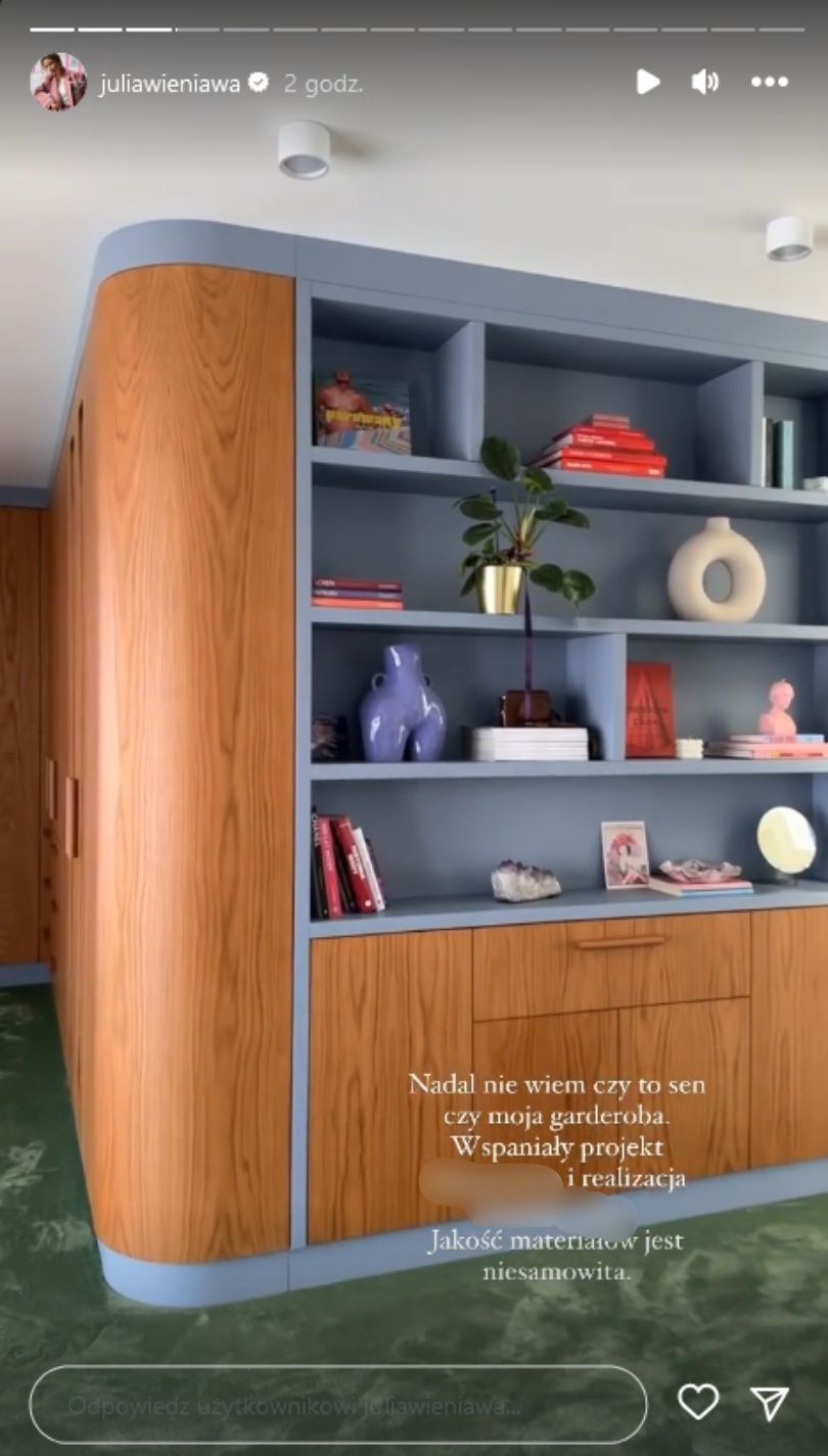 Julia Wieniawa prezentuje nowy wystrój sypialni i garderoby