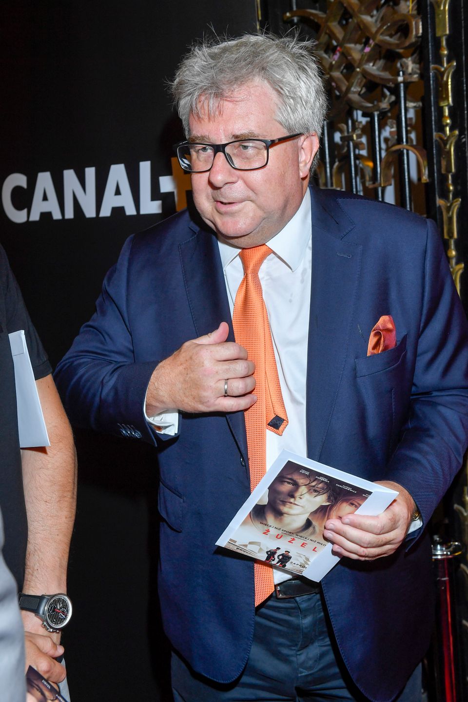 Ryszard Czarnecki na premierze filmu Żużel