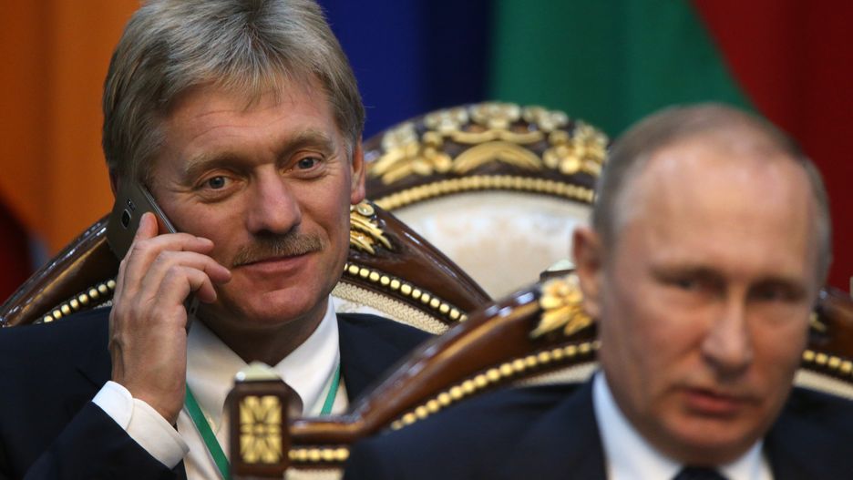 Russian President Vladimir Putin Attends CIS Summit in Kyrgyzstan
BISHKEK, KYRGYZSTAN- SEPTEMBER, 16 (RUSSIA OUT) Russian Preisdent Vladimir Putin (R) smiles as Presidential Press Secretary Dmitry Peskov (L) speaks by a cell phone during the CIS Summit plenary session, on September 16, 2016 in Bishkek, Kyrgyzstan. Putin is having a two-days to Kyrgyzstan to attend the summit of post-Soviet states. (Photo by Mikhail Svetlov/Getty Images)
Mikhail Svetlov
Putin