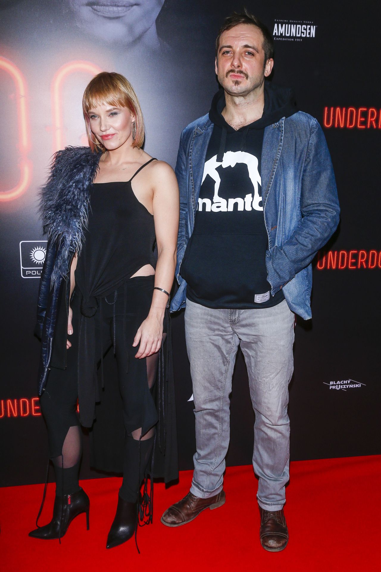 Roma Gąsiorowska i Michał Żurawski na premierze filmu "Underdog"