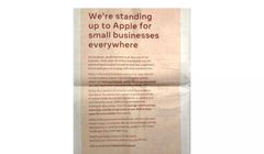 Facebook krytykuje Apple w reklamach prasowych. Chodzi o ograniczenia w śledzeniu użytkowników