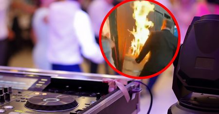 Wywołał pożar na weselu i sam go ugasił. Nagranie jest hitem sieci