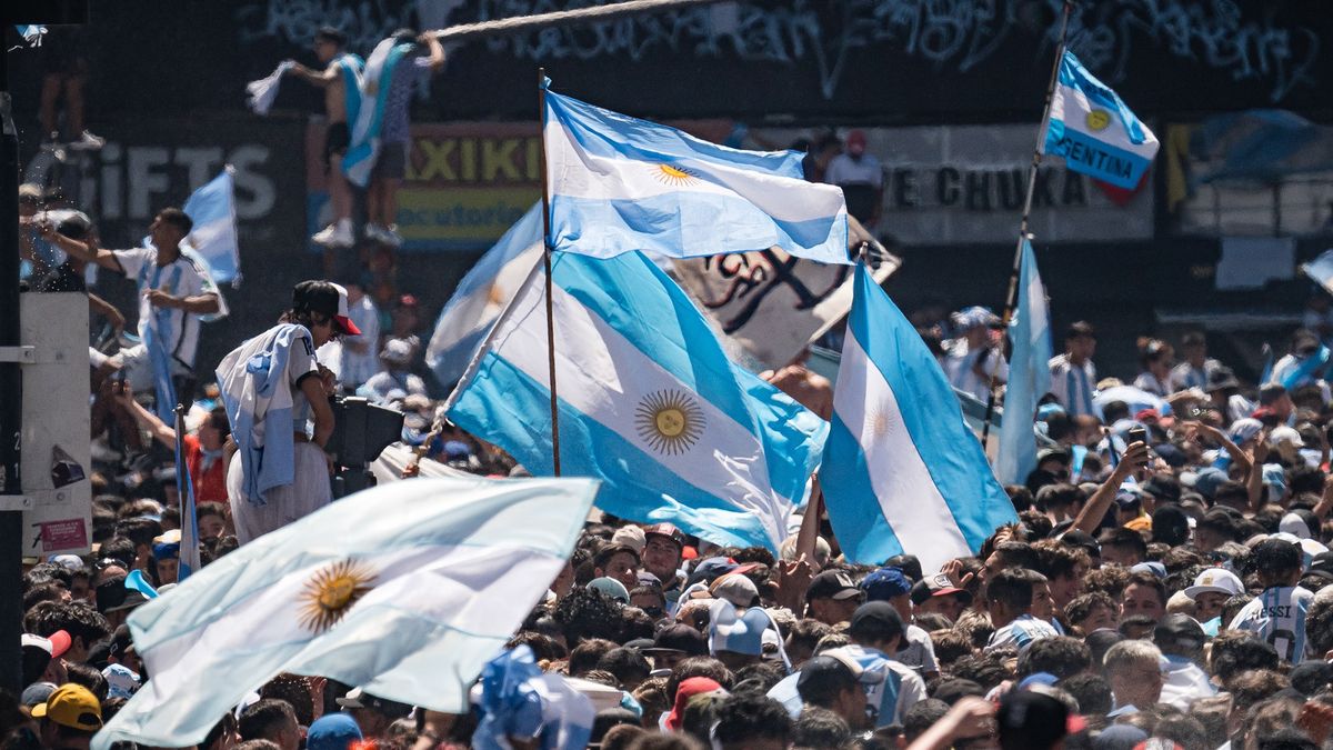 tłum argentyńskich kibiców