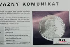 Kup sobie ”za darmo” medal z Piłsudskim. Skarbnica Narodowa wie, jak zarobić na 100. rocznicy odzyskania niepodległości 