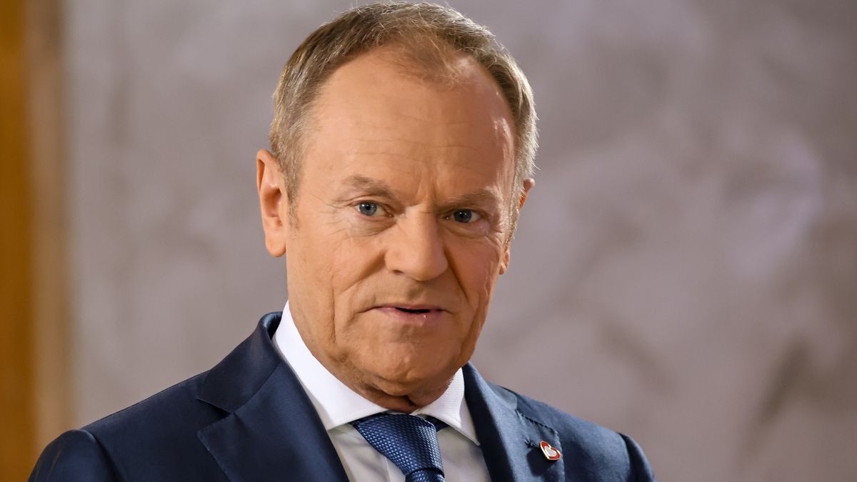 Prime Minister of Poland, Donald Tusk welcomes Prime Minister of Estonia, Estonia Kai Kallas for bilateral talks in the PM"s Chancellery on Ujazdowska Street in Warsaw, the capital of Poland on April 11, 2024. The heads of governments discuss the issue of security of eastern flank of EU. (Photo by Dominika Zarzycka/NurPhoto via Getty Images)