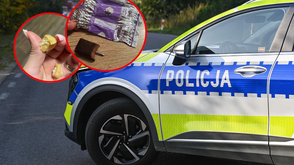 Policja bada sprawę cukierków z niebezpiecznymi przedmiotami
