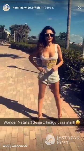 Natalia Siwiec na planie sesji zdjęciowej w Miami