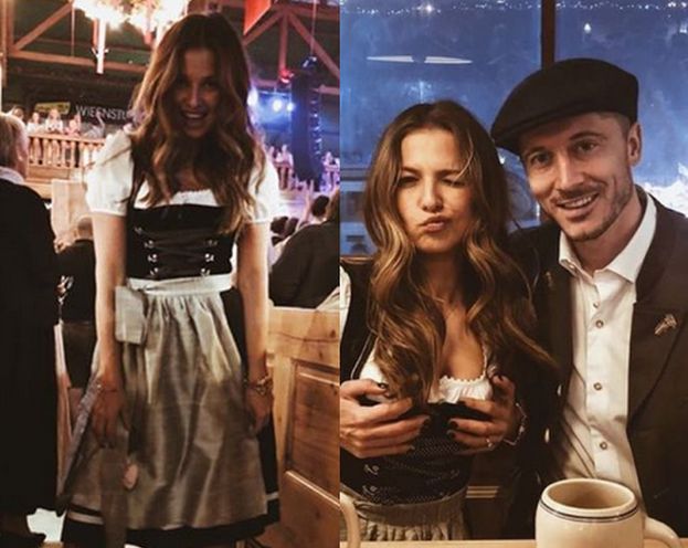 Lewandowska łapie się za biust na Oktoberfest (FOTO)