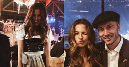 Lewandowska łapie się za biust na Oktoberfest (FOTO)