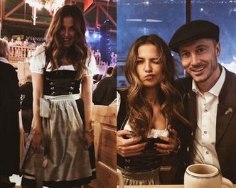 Lewandowska łapie się za biust na Oktoberfest (FOTO)