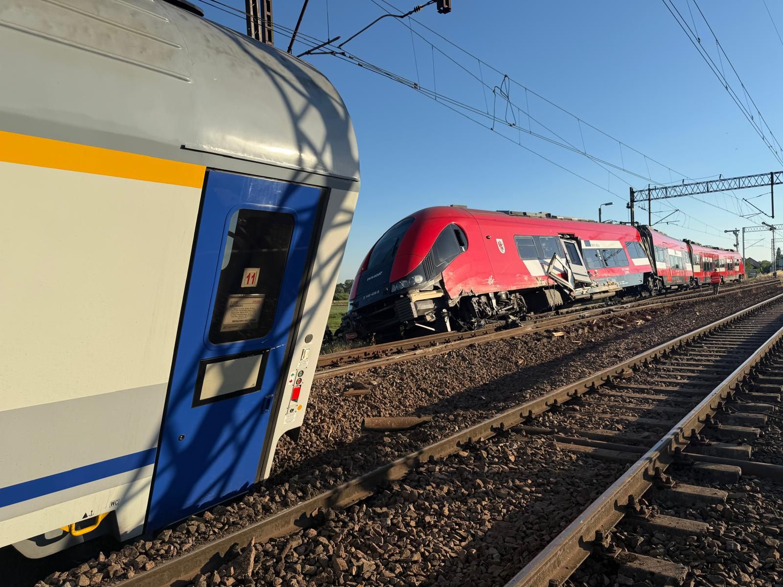 Zderzenie pociągów przed stacją Białośliwie