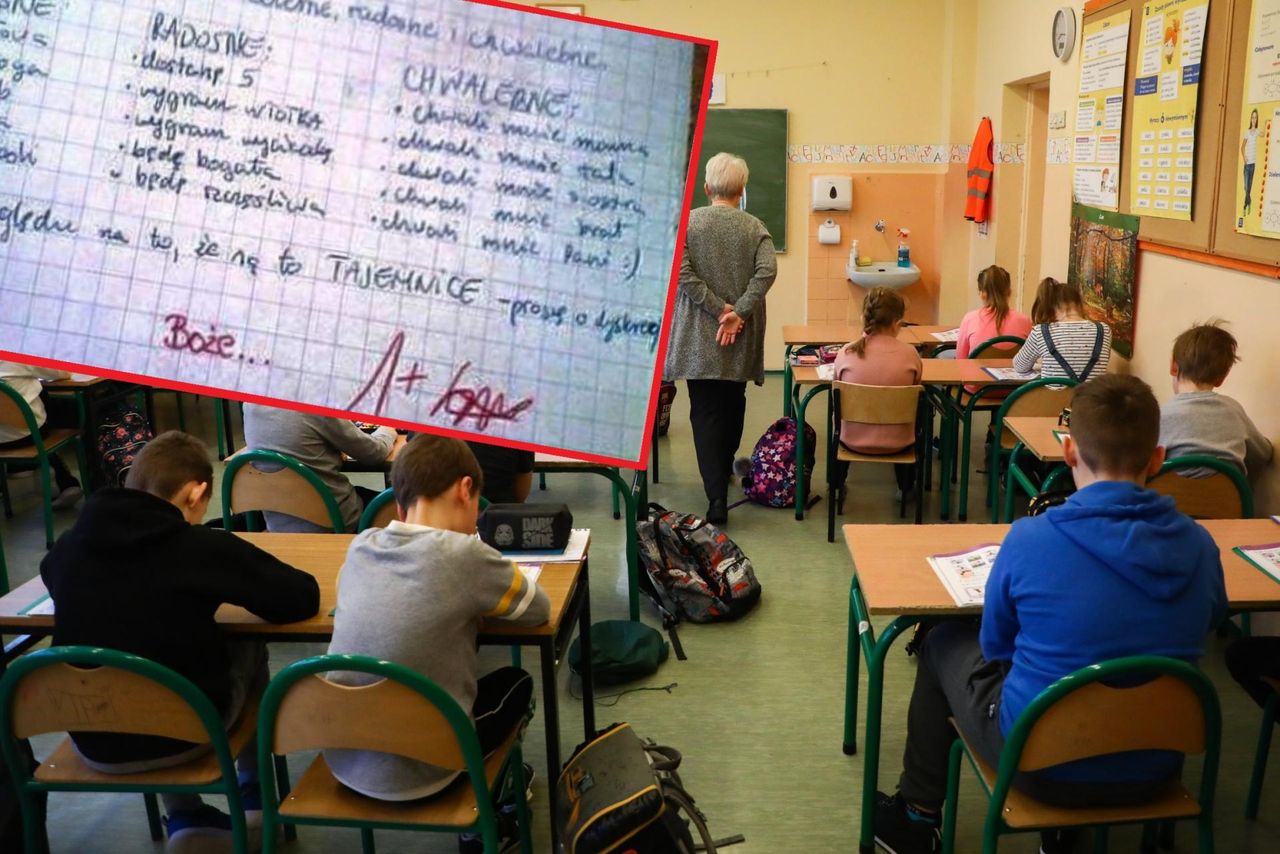Napisała to na sprawdzianie. Komentarz katechetki zaskoczył wszystkich