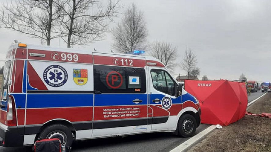 Winowo. Tragiczny wypadek. Auto wyleciało w powietrze