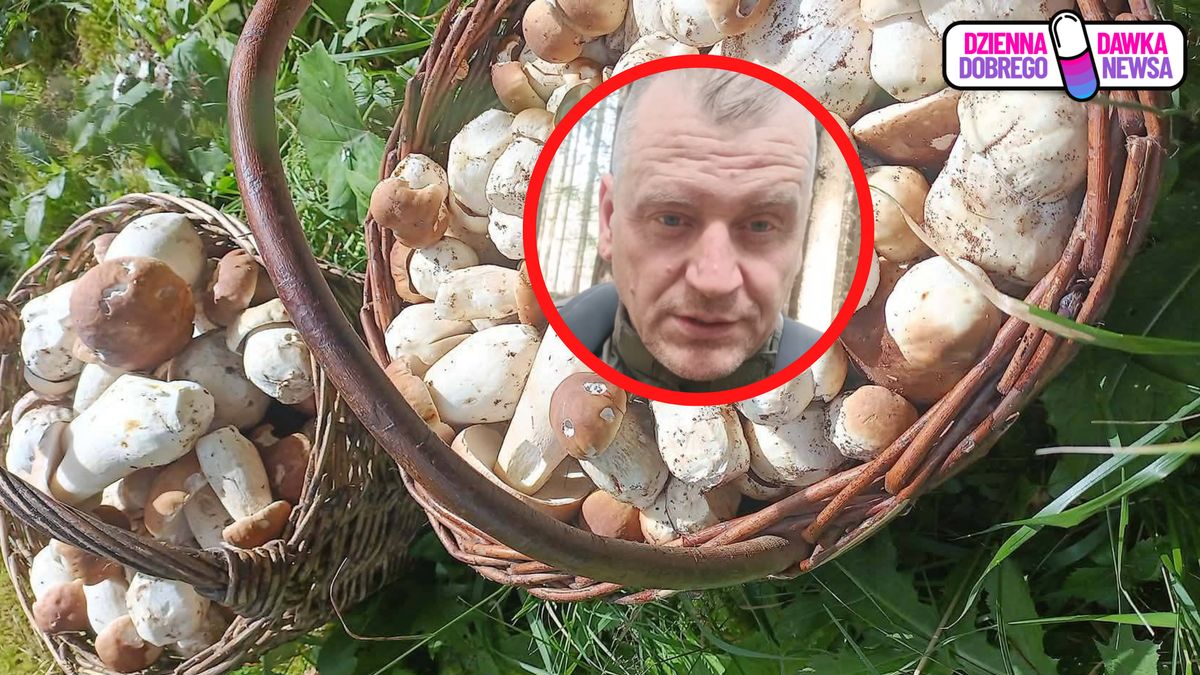 Pochwalił się leśnymi zdobyczami.