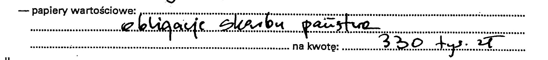 Było 200, jest 330 tys. zł w obligacjach skarbu państwa. Oto fragment oświadczenia Marka Belki