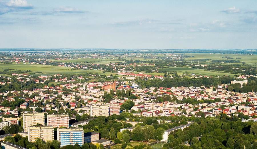 Lublin z komina Elektrociepłowni "Wrotków" | fot. Damian Gerhand