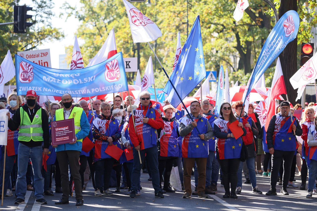 Protest pracowników oświaty w 2021 roku