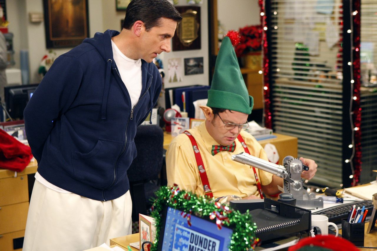 "Season three of "The Office", episode "Secret Santa"