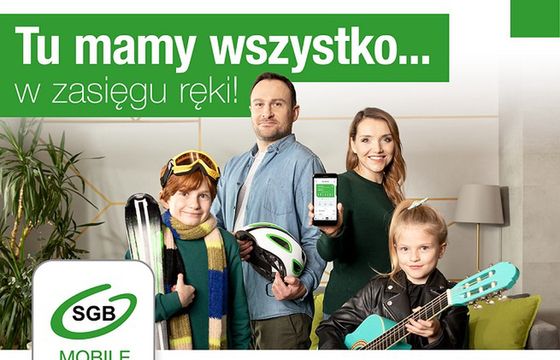 Spółdzielcza Grupa Bankowa reklamuje aplikację w kampanii „Mamy tu wszystko"