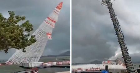 Nagle runęła świąteczna dekoracja. Wypadek w Brazylii