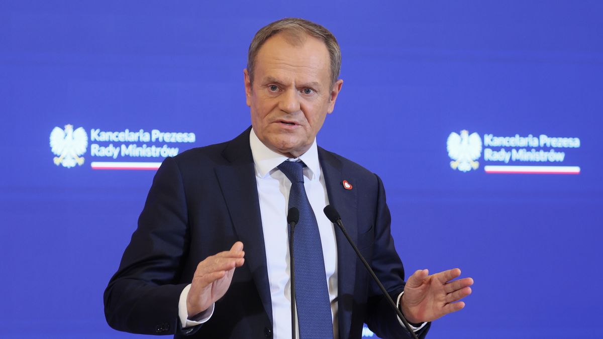 Warszawa, 27.12.2023. Premier Donald Tusk podczas konferencji prasowej po posiedzeniu rządu, 27 bm. w KPRM w Warszawie. (sko) PAP/Leszek Szymański