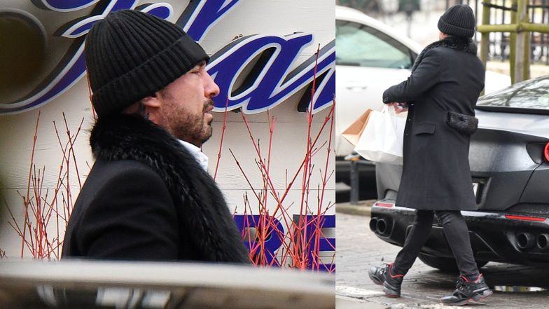 Patryk Vega wsiada do ferrari za 1,2 miliona złotych w czapce za ponad 2 tysiące złotych