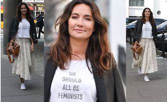 Dominika Kulczyk promuje feminizm... hasłem na koszulce