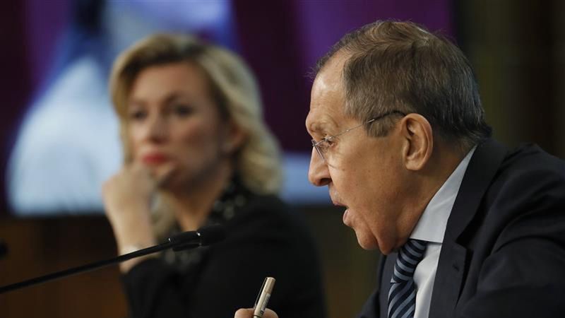 Rzeczniczka rosyjskiego MSZ Maria Zacharowa, Siergiej Ławrow