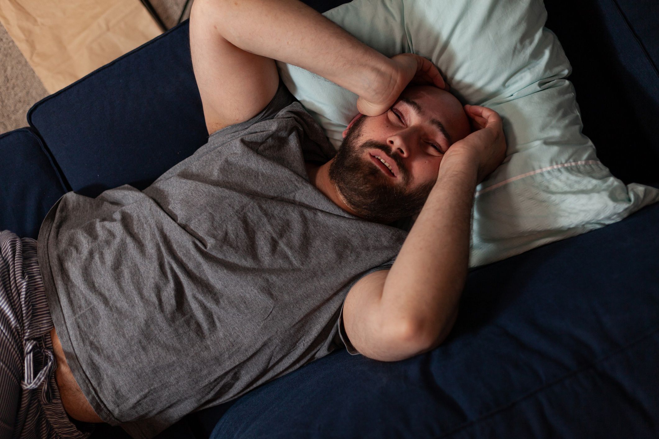 Vulnerable, scared, depressed, traumatized adult man finding news
Vulnerable, scared, depressed, traumatized adult man finding news that makes to fall into mental suicidal state, crying and feeling unhappy, lonely , desperate suffering from physical disorder
Dragos Condrea