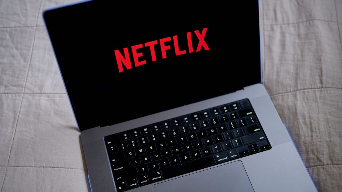 The Netflix logo on a laptop arranged in the Queens borough of New York, US, on Tuesday, March 26, 2024. Netflix Inc. is scheduled to release earnings figures on April 18. Photographer: Gabby Jones/Bloomberg via Getty Images