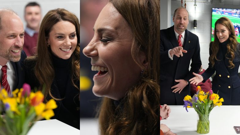 Kate Middleton i książę William na meczu rugby