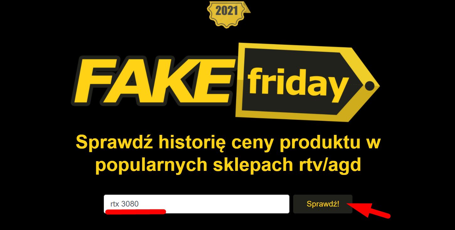 Wyszukiwarka w Fake Friday