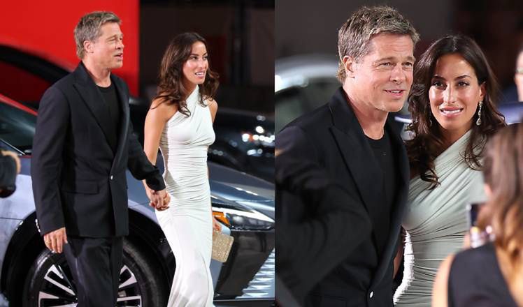 Brad Pitt z ukochaną Ines de Ramon DEBIUTUJE na salonach