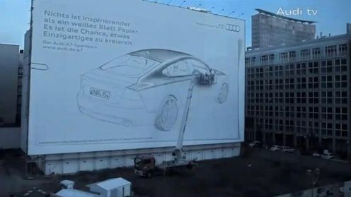 Audi zrobiło gigantyczny plakat A7 Sportback [wideo]
