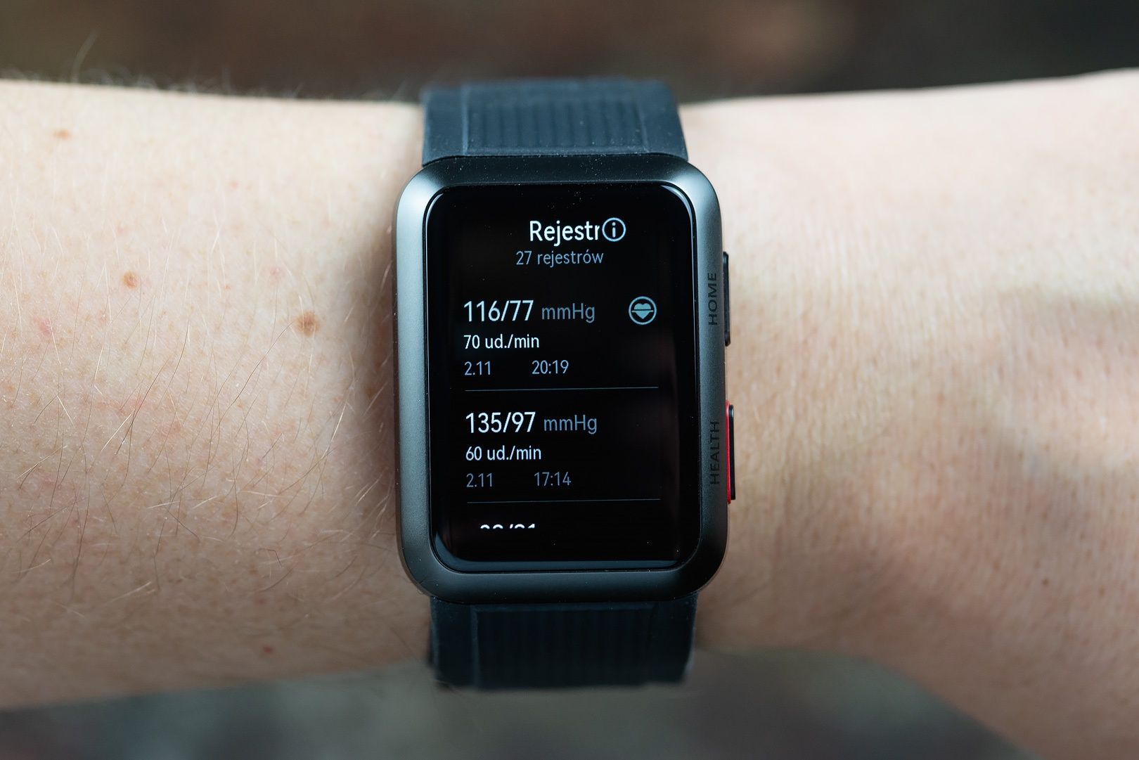 Huawei Watch D pamięć pomiarów