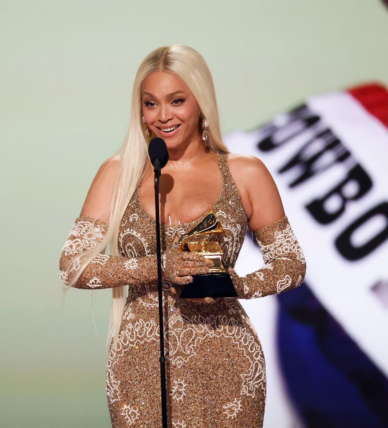 The 67th Annual Grammy AwardsLOS ANGELES - FEBRUARY 2: Beyoncé wins the award for Best Country Album at The 67th Annual Grammy Awards, airing live from Crypto.com Arena in Los Angeles, California, Sunday, Feb. 2 (8:00-11:30 PM, live ET/5:00-8:30 PM, live PT) on the CBS Television Network, and streaming live and on demand on Paramount+.* (Photo by Sonja Flemming/CBS via Getty Images)CBS Photo Archive