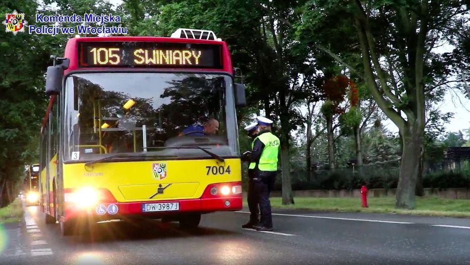 Wrocław. Policja sprawdza autobusy MPK Wrocław. Żaden z kierowców nie był pod wpływem środków odurzających