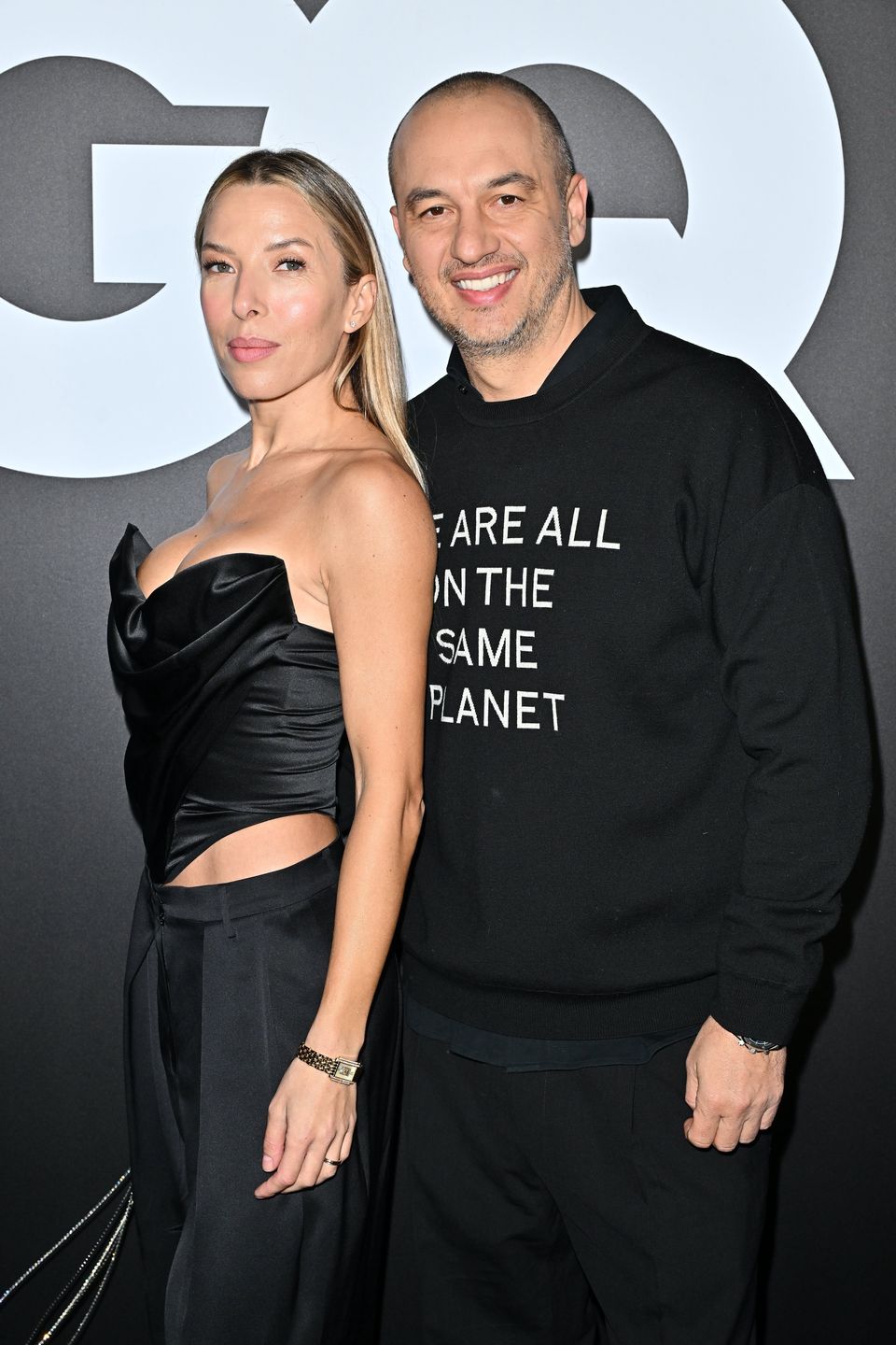 Ewa Chodakowska z mężem, ścianka eventu "GQ"