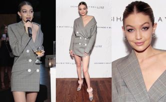 Gigi Hadid w kusej marynarce promuje "własne" kosmetyki