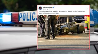 Tragiczny wypadek w Warszawie. Zmarł 16-letni motocyklista
