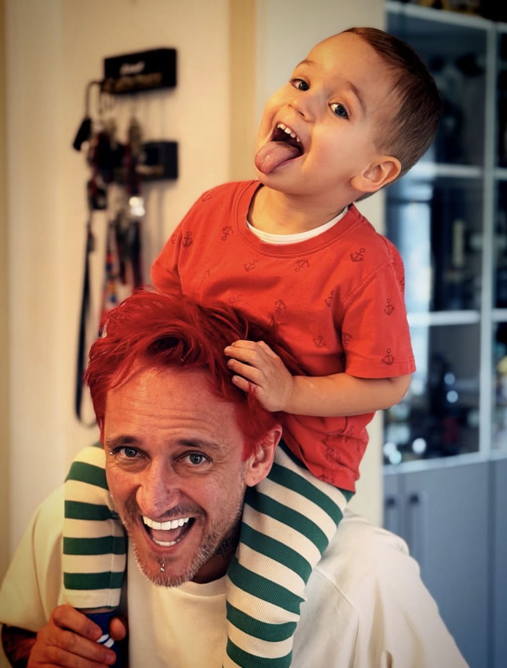 Michał Wiśniewski z synem