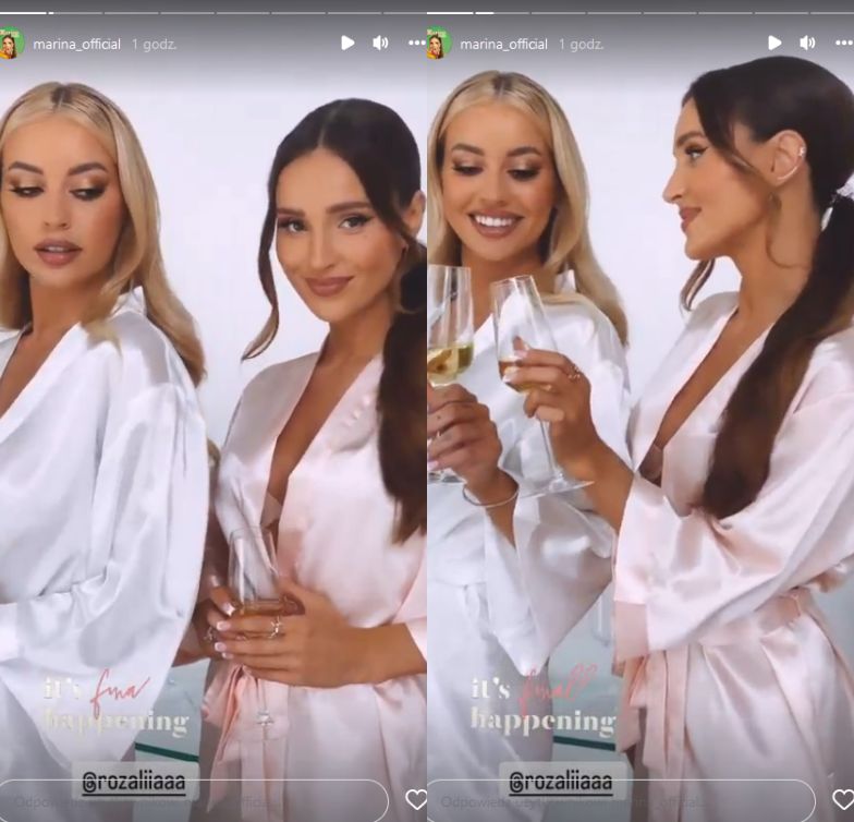 Marina Łuczenko na weselu przyjaciółki