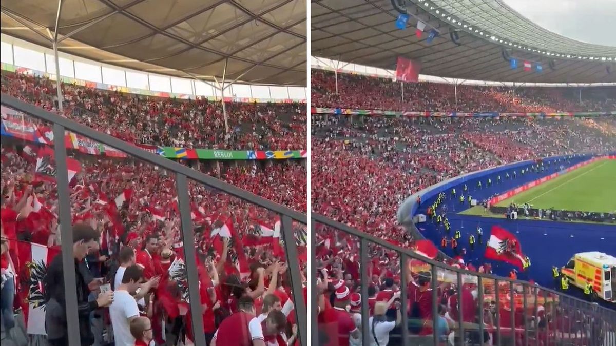 Twitter / Kanał Sportowy / Na zdjęciu: kibice Austrii po meczu z Polską