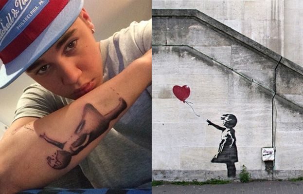 Bieber wytatuował sobie obraz Banksy'ego! (FOTO)
