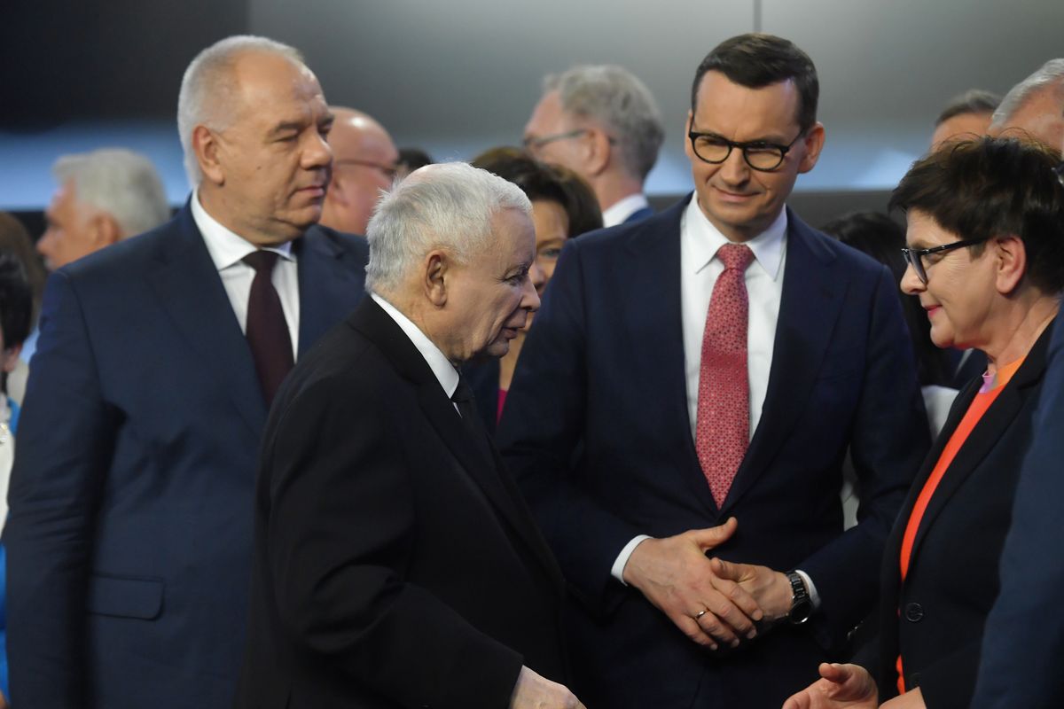 Jarosław Kaczyński, Mateusz Morawiecki, Jacek Sasin, Beata Szydło
