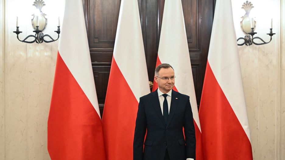 Warszawa, 30.01.2024. Prezydent RP Andrzej Duda podczas uroczystości powołania ministrów w skład Rady Dialogu Społecznego, 30 bm. w Pałacu Prezydenckim w Warszawie. (jm) PAP/Radek Pietruszka